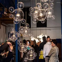 Подвесные лампы современное искусство деко -деко -пузырьковая люстра индивидуальная гостиная для детей для детей столовая