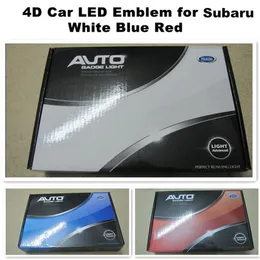 140 73 mm voor Subaru LED -embleem 4D Licht Witblauw Rode auto LED -badges Achterlogo Lights262s