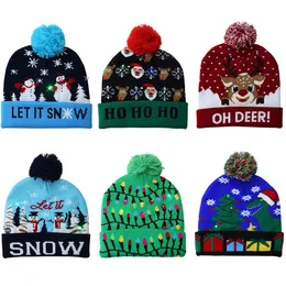 Home Autumn e Winter Fashion LED Light Knit Hat Party Party Warm Adult Ball Hat Wly935