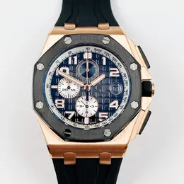 TOP designer relógios para mens relógio de pulso relógio de pulso importado VK movimento de quartzo 44mm-15.9mm pulseira de borracha impermeável luminosa c9