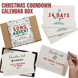 Christmas Countdown Calendar Advent Calendars Contains 24 Cards With Movie Names Tabletop Xmas Calendars Ornament Home Decor