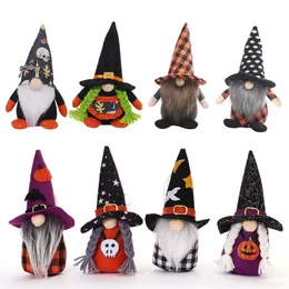 Andra festliga festförsörjningar Halloween Gnome Plush Decoration för Home Handgjorda ansiktslösa dockor Ornament Söta Elf Scandinavian Tomte S 220922