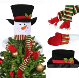 クリスマスデコレーション2022雪だるまの木のトップデコレーションホームパーティーショップの年クリスマス装飾ハングおもちゃ工芸