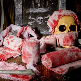 Other Festive Party Supplies 10 20M Halloween Creepy Cloth Scary Blood Gauze Drape Doorways Windows Wall for Home Haunted Supplie 220922