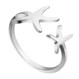 Pierścionki ślubne Nowe Todorova Fashion Pierścień otwarty stretch gwiazda fantazyjna pierścionki na plażę rozgwiazdy na plaży Kobiety Przyjaźń Prezenty urodzinowe marka J DH2DZ