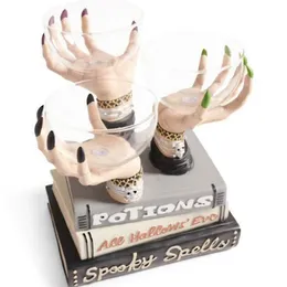 Decorações de Natal Halloween Witch Hands Resin Snack Bowl Stand Desktop Ornament Home Glass Vintage Festival Party Decoration 220922