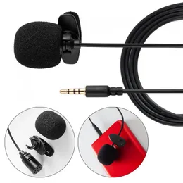 3.5mm Mini Microphone Record Studio Capacitive Condenser Mic Microphone Clip for PC Computer Mobile Phone Desktop Notebook