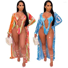 Spares de mujeres para mujeres Zaggin 2022 Autumn Women Womer Outer Wear Long Sunscreen Cloak con Bodysuits traje de 2 piezas de 2 piezas.