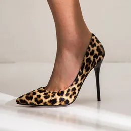 Vestido sapatos amirs mulheres apontadas de pé alto estiletto bombas de estampa de leopardo para saltos de festa sexy