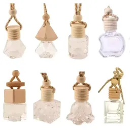 Stock Car Hanging Glass Bottle Empty Perfume Aromatherapy Refillable Diffuser Air Fresher Fragrance Pendant Ornament FY5288 0923