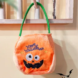 Halloween Party Gift Festival Supplies Candy Bag Round Square Skull Pumpkin Linen Material Unqiue Design Shape Colorful Handful Bags For Partys SJ2201 SJ2202