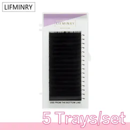 Makeup Tools 5Cases Quality Eyelash Extensions Tray Fake Mink Single Size Soft Natural False 220922