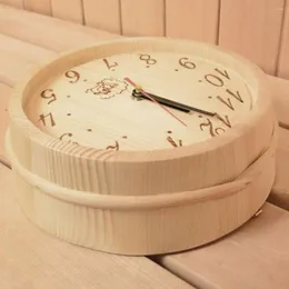 ウォールクロック木時計タイミングデバイスホーム装飾高温抵抗スチームルームタイマー正確なサウナ用品