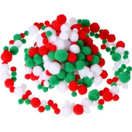 Party Decoration Assorted Pom Poms Fluffy Balls Small Craft Pompoms For Diy And Decorations 3 Sizes Christmas Color Nerdsropebags500Mg Ams3M