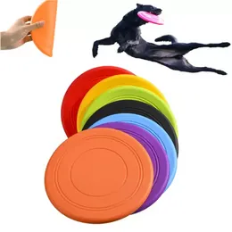 Cães brinquedos de cães voando macio de dente flexível resistente ao ar livre cachorrinho de cachorro de cachorro Treinamento Fetch Fetch Silicone Toy Wly935