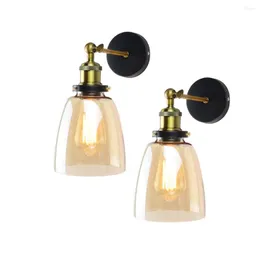 Wall Lamps GZMJ LED Coffee Bar Loft Vintage Hang Lamp Light Glass Rope Industrial Smoky Grey Colgante Luster Kitchen Garden