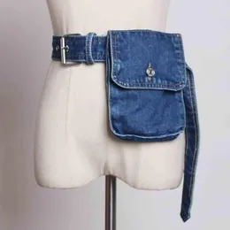 Paski Sebeautiful Fashion Spring 2022 Summer All-Match Metal Pin Bluckle Long Derdle Denim Mini Bag Women Y698