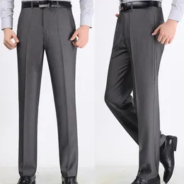 Erkek Suits Erkekler İş Gündelik Uzun Pantolon Takım Bahar Moda Erkek Klasik Elastik Düz Resmi Pantolon Artı Büyük Boy 28-42