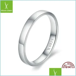 Pierścienie zespołowe Wysokiej jakości 925 Sterling Sier Wedding Ring Classic Finger Finger Women REAMENTING Biżuter