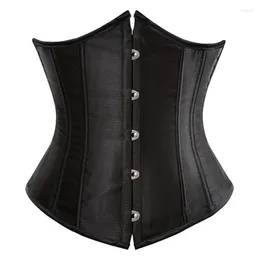 Bustiers korsetter Listningen Fashion Corset Women's Top midja ￶verbust vintage Belly mantel vit gotisk svart underbust