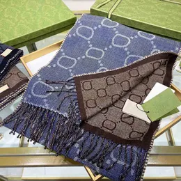 Двусторонний шарф Шарфы Элегантный зимний теплый кашемировый ковбойский дизайн букв для мужчин и женщин
