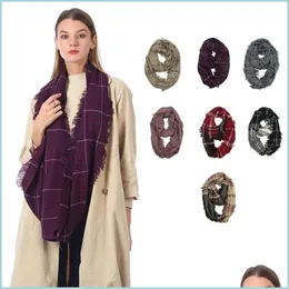 Scarves Stripe Printing Scarves Street Keep Warm Women Versatile New Trend Fashion Scarf Autumn Winter Europe America 11 5Ym M2 Drop Dhgnd