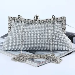 Evening Bags gold Clutch Bag Glitter Bead DESIGN elegant Woman Party bags Vintage Fashion bridal purse Silver Handbags ZB-9 220922