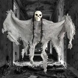 Other Festive Party Supplies Halloween Hanging Skull Head Ghost Haunted House Escape Horror Props Ornament Decorations for Home Terror Scary 220922