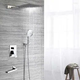 Bathroom Shower Sets Hidden Set Of In The Chrome Brass Faucet Attached To Wall Valve Head System