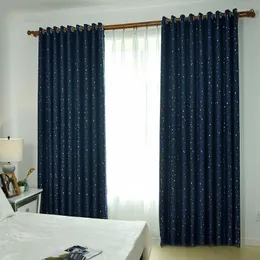 Curtain Fashion Silver Star Blackout Curtains For Kids Child Bedroom Modern Drapes Room Home Decor Living Window Treatments