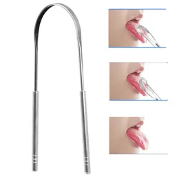 U Shape Stainless Steel Tongue Scraper Oral Metal Tongue Fresh Breath Cleaning Coated Toothbrush Hygiene VTMHP2066