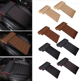 Araba koltuğu kapaklar 1 PC Extender yastık bacak uyluk destek yastığı uzun mesafeli sürüş sandalyesi PU deri diz pedleri koruyucu