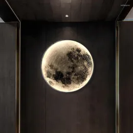 Wall Lamp Modern Moon Sconce LED Indoor Lighting Bedroom Living Hall Room Ceiling Decoration Fixture Lusters Lights