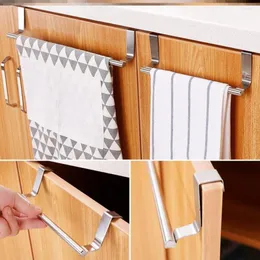 Haken Handtuchhalter über Küchenschrank Tür Bar Hängehalter Badezimmer Regal Rack Home Organizer Lange Wandhaken