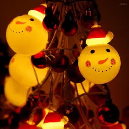 Strings 1,2m 10 LEDs Lâmpada de cordas leves de boneco de neve para festa em casa de Natal