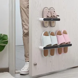 Hooks ECOCO Wall-mounted Bathroom Slipper Organizer Storage Rack Does Not Take Up Space Slippers For Accessories