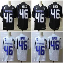 SJ NCAA Buffalo Bulls #46 Khalil Mack College Futbol Forması Beyaz Siyah Dikişli Erkek Gençlik Formaları S-3XL En Kalite