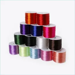 Cord Wire 50M/Roll 0.7Mm Elastic Round Crystal Line Thread Nylon Rubber Stretchy Cord Wire For Jewelry Making Beading Bracelet 14 Co Dhtsi