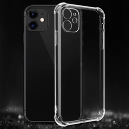 Crystal TPU Corpu Comple Comple Cover for iPhone 14 Plus Pro Max 13 12 11 Series Four Corner Airbag Airbag Anti-Drop Rockproof Phone Case DHL