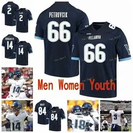 Sj Custom Villanova Wildcats College Football Maglie 75 Howie Long 80 Andrew Perez 86 Todd Summers 9 Jack Schetelich Uomo Donna Gioventù cucita