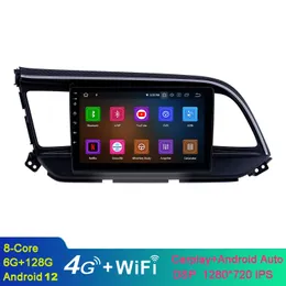 Aftermarket Android 9 tum GPS Navigation Car Video Radio för 2016-Hyundai Elantra LHD med Bluetooth USB WiFi Support SWC 1080p