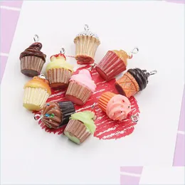 Charms Resina Gelato Charms Simation Amore Cioccolatini Orecchini fai da te Chiave Fibbia Ciondolo Fascino Risultati gioielli Componenti 0 5Hl Q2 Dro Dhtgc