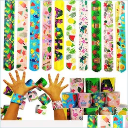 Party Decoration Hawaiian Slap Bracelets Wedding Birthday Tropic Watermelon Theme Paty Gifts Aloha Kids Gift Drop Delivery 2021 Home Dh7Sz