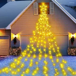 Струны Thrisdar Рождественский украшение на открытом воздухе Star String Light 317 Led Tree Ciclice для свадебной вечеринки.
