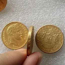 Франция 1869b сделано из латунного золота наполеон 20 франков Красивая копия