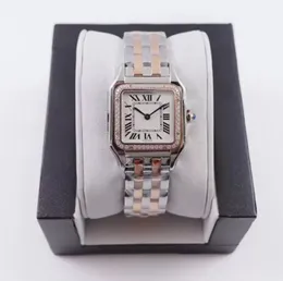 2022 Orologi da donna Quadrante 27MM O 22MM Orologio da donna al quarzo in acciaio inossidabile oro / argento Con orologio da polso elegante con diamanti montre de luxe Santo Gift 316L