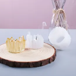 DIY DIY FOLD MOLD Candle uchwyt silikonowy pleśń woskowa forma gliniana epoksydowa UV Rzemiosła Dekoracja domu