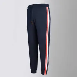 TB Thom Sweatpants Cotton RWB Side Stripes Running Pants Lounge Fit Fit Drawstring Midja Harajuku Sport Solid Byxor