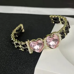 Neue Mode-Design Charme Ohrringe Armband Leder mit Perle Strass Frauen Schmuck-Set Geschenk