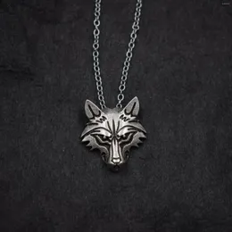 Pendant Necklaces 10PCS/LOTS Punk Wolf Necklace Animal Formen Unisex Head Choker Mens Jewelry Original Amulet